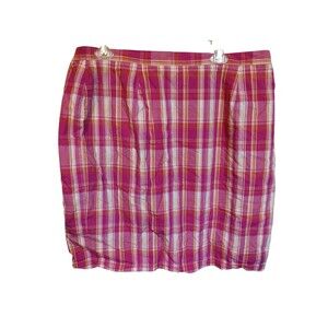 Vintage Annex Womens Pink Plaid Skirt Size 16W
